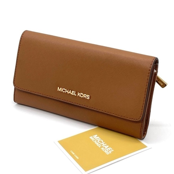 Michael Kors Large Trifold Wallet Luggage (NWT) - Picture 1 of 9